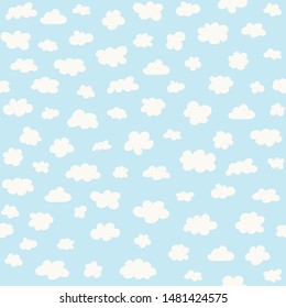 White clouds on blue sky background