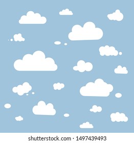White clouds on the blue sky