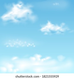 nubes blancas en el cielo azul, vector