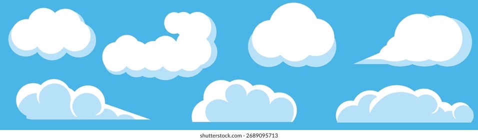 Nuvens brancas no céu azul, composição do céu