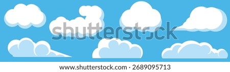 White clouds on the blue sky, sky composition