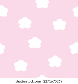 Nubes blancas sobre fondo rosa