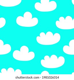 White clouds pattern on blue sky. Suitable for the design of the nursery