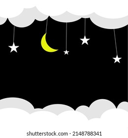 white clouds and raindrops on black background