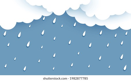 white clouds with rainfall background