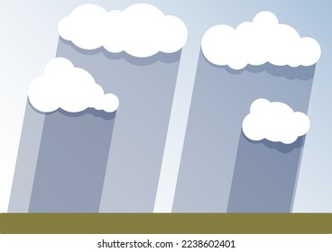 From white clouds it rains on a green surface