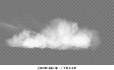 White Clouds Sky Landscape,Vector Cloudiness,Fog or Smoke on dark checkered background.Elements design Cloudy Sky for Spring,Summer Banner