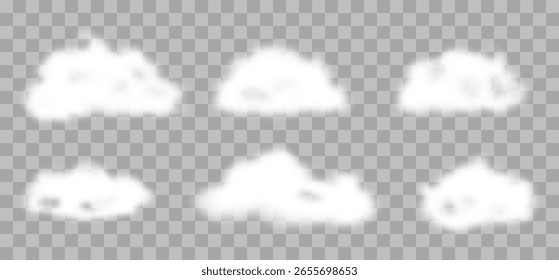White clouds in sky on transparent background - Powered by Shutterstock - Get 15% off with code: PIKWIZARD15