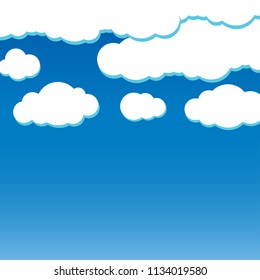 white clouds under blue sky background
