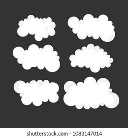 White clouds vector