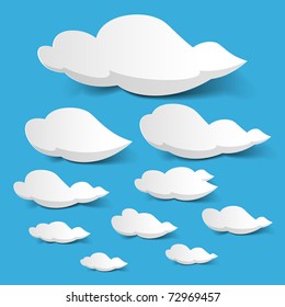 White clouds. Vector.