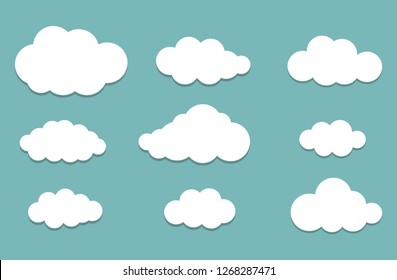 White Clouds Vector Illustration