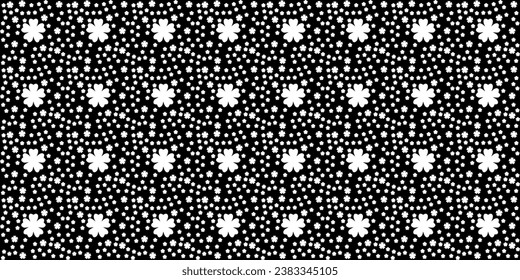 white clover and dot pattern