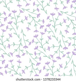 White clover flowers. Vector floral pattern.
