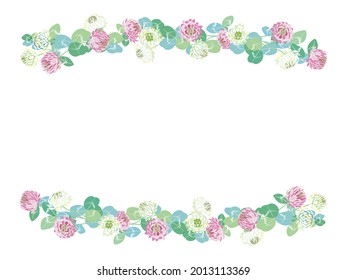 White clover and red clover frame