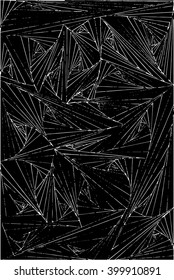 White cobweb of spider on black abstract background  illustration vector  look like 3D  image