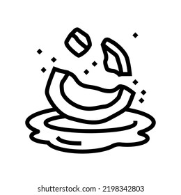 white coconut coco line icon vector. white coconut coco sign. isolated contour symbol black illustration