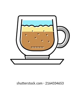 white coffee color icon vector. white coffee sign. isolated symbol illustration