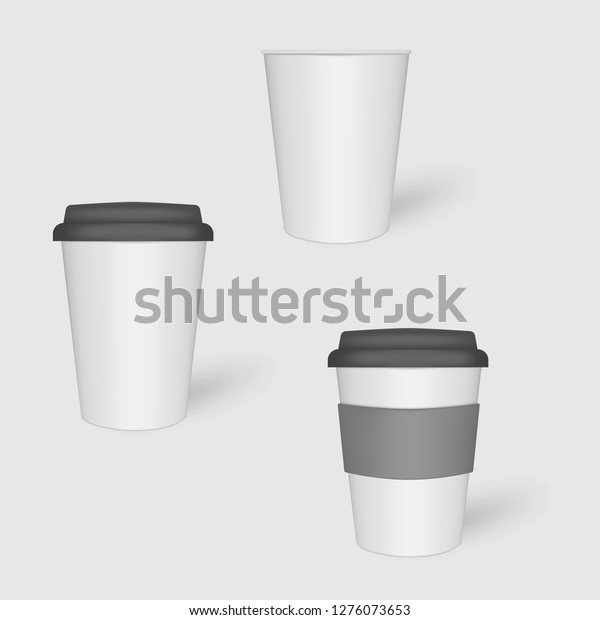 Download White Coffee Cup Black Lid Protect Stock Vector Royalty Free 1276073653