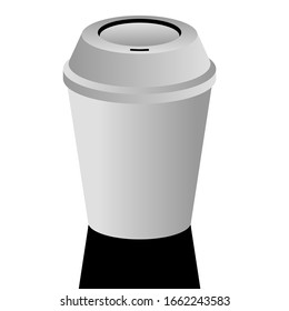 white coffee cup mockup vector