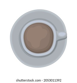 white coffee cup over white