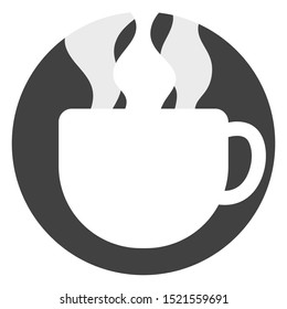White coffee cup vector icon
