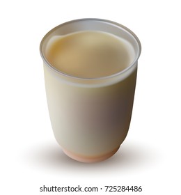 White coffee cup. Vector illustration.