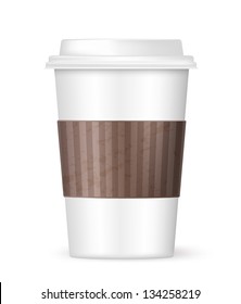 white coffee to go cup