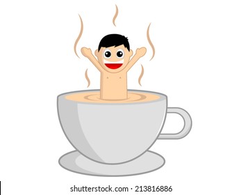 White coffee hot spring