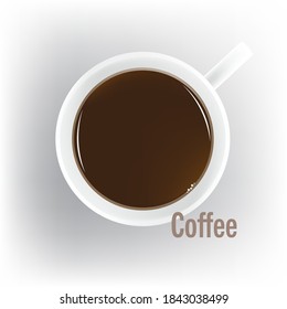Weißer Kaffeebeutel In der Tasse ist schwarzer Kaffee auf weißem Hintergrund