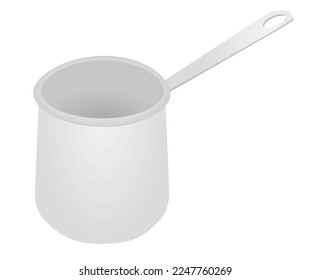 White coffee pot. vector illustration