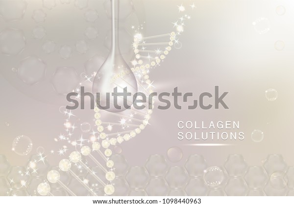 白いコラーゲン血清滴 ヒアルロン酸 化粧品広告の背景 高級スキンケア イラストベクター画像 のベクター画像素材 ロイヤリティフリー