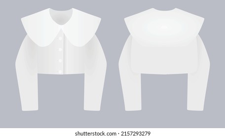 White collar blouse. vector illustration