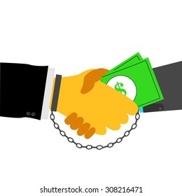 White Collar Crime Concept Illustration Illegal Stock Vector (Royalty ...