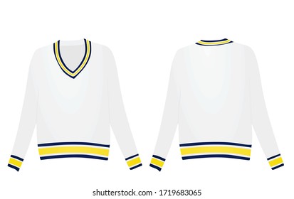 White college jumper. vector illustration