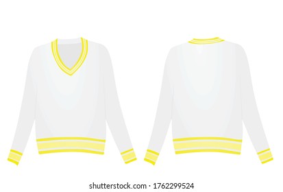 White college jumper. vector illustration