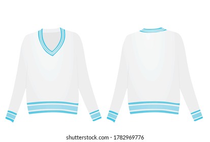 White college jumper. vector illustration