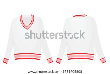 White college jumper. vector illustration