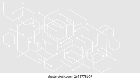 Cor branca abstrata ciber futuro conceito tecnologia circuito placa ilustração fundo.
