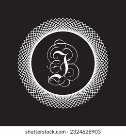 White color All letter logo design in black background.