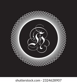White color All letter logo design in black background.