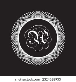 White color All letter logo design in black background.