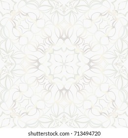 white color background with seamless floral design. vector illustration for background, template page, wedding invitation card