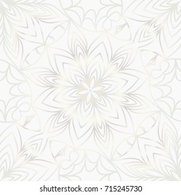 white color background with seamless floral design. vector illustration for background, template page, wedding invitation card