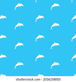 white color dolphin fish patterns on blue background, vector, decorative, textile, fabric, napkin design