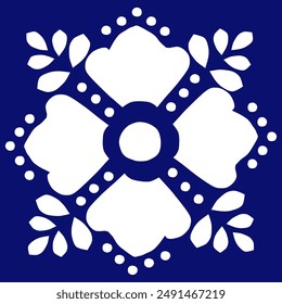 White color flowers on a blue background