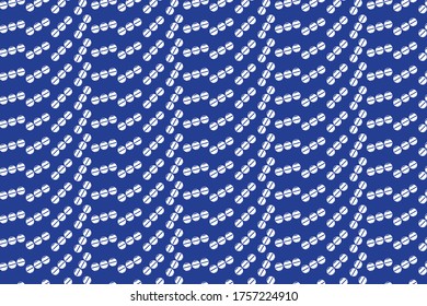 patrón geométrico de color blanco en azul, fondo vectorial