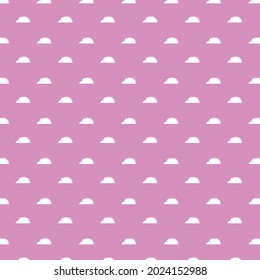Weiße Farbhedgehog-Muster auf rosafarbenem Hintergrund, Vektorgrafik, dekorativ, geometrisch, Stoff, Textil, Serviettendesign