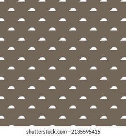White color hedgehog patterns on brown background, vector