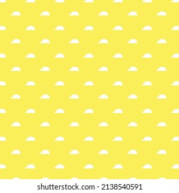 White color hedgehog patterns on yellow background, vector